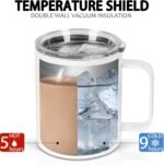 12 Oz Sublimation Coffee Mug Blanks With Handle, 6 Pack Stainless Steel Sublimation Coffee Tumbler, Individually Boxed, White - Image 5