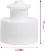 ZYAMY 20PCS White Plastic Push Pull Replacement Cap Splash Proof Twist Sports Bottle Cap Portable Soda Bottle for Stadiums Sports Events Running and Travel - Image 3