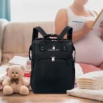 Diaper Bag Backpack, Waterproof Multifunctional Baby Diaper Bag w/Changing Station for Boys & Girls, USB Charging Port, Large Capacity Travel Baby Bag for Mom Dad w/Insulated Bottle, Black - Image 4