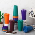 Domensi 30 Pack Reusable Coffee Cups with Lids 16 oz Disposable Travel Cups Bulk Plastic to Go Coffee Tumblers for DIY Hot Cold Drink Party Favors Coworker, Microwaveable (Colorful) - Image 4