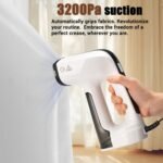 Vacuum Steamer for Clothes, 3200Pa Suction Handheld Clothes Steamer, Dual Mode, LED Display, Portable Travel Steamers for Clothes, Steaming & Ironing 2 In 1, 160ml Water Tank (for 110-120V) - White - Image 4