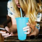 Suertestarry Tumbler with Straw and Lid,Water Bottle Iced Coffee Travel Mug Cup,Reusable Plastic Cups,Perfect for Parties,Birthdays… (Sparkling Glitter, 5pack) - Image 5