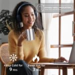 Volhoply 12oz Insulated Leakproof Coffee Mug with Flip & Straw Lid Bulk 8 Pack,Double Wall Vacuum Stainless Steel Travel Tumbler Cup with Handle,Reusable Camping Keep Cold/Hot(Silver,8 Set) - Image 7