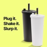 Dodoko 25oz Stainless Steel Reusable Boba Cup and Smoothie Tumbler Vacuum Insulated | Travel Friendly and Leakproof with Wide Collapsible SS Straw (White) - Image 3