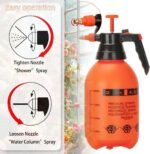 2 Pack Pump sprayers in Lawn and Garden, 2L Handheld Garden Pump Sprayer 0.5 Gallon Water Mist Spray Bottle for Plants, Weed Sprayer with Adjustable Brass Nozzle (2L Orange) - Image 3