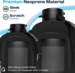 AQUAFIT 1 Gallon Jug Sleeve, Neoprene Water Bottle Bag with Adjustable Shoulder Strap and Pocket, 128 oz Sling Bag, Carrier Bag (Sleeve Only - No Bottle, Black) - Image 8
