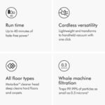 Dyson V8 Plus Cordless Vacuum, Cleans Hard Floors and Carpets, Detangles, Converts to Handheld, 115AW, 2 Power Modes, Up to 40 Minutes¹ - Image 7