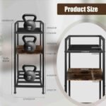 Water Dispenser Stand 5 Gallon Water Jug Holder 3-Tier 32'' Metal with Wood Jug Holder for 1-5 Gallon Water Bottles/Crocks and Plants Floor Stand (3-Tier(1 Wood+ 2 Metal)) - Image 4