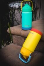 12oz Kids Water Bottle with Straw Lid | 100% Leak Proof | Insulated Stainless Steel Double Walled Thermos | BPA and Sweat free | Hot & Cold (Gray) - Image 9