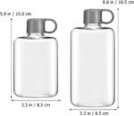 Kisangel Slim Handheld Flat Water Bottle 7.28X3.34X1.96In Portable Silicone Sports Bottle for Cycling Travel Fitness Camping Outdoor Activities - Image 3