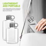 Kisangel Slim Handheld Flat Water Bottle 7.28X3.34X1.96In Portable Silicone Sports Bottle for Cycling Travel Fitness Camping Outdoor Activities - Image 5