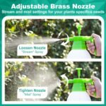 MaxWorks 51021 Hand Pump Sprayer Bottle 2L 0.5 Gal for Garden Indoor Outdoor Home with Adjustable Brass Nozzle of Mist Setting with Lock Switch - Image 3