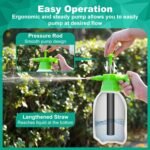 MaxWorks 51021 Hand Pump Sprayer Bottle 2L 0.5 Gal for Garden Indoor Outdoor Home with Adjustable Brass Nozzle of Mist Setting with Lock Switch - Image 4