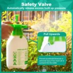MaxWorks 51021 Hand Pump Sprayer Bottle 2L 0.5 Gal for Garden Indoor Outdoor Home with Adjustable Brass Nozzle of Mist Setting with Lock Switch - Image 6