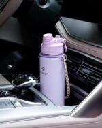 24 oz Insulated Water Bottle with Shoulder Strap, Stainless Steel Tumbler with 2-in-1 Straw & Spout Lid, Fashion Water Flask for Women & Girls. Keep Cold 24H / Hot 12H, BPA Free (Light Purple, 24 oz) - Image 5