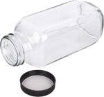 yarlung 12 Pack 17Oz French Glass Spices Jars with Plastic Lids, Clear Square Water Juice Bottles for Storing Herbs, Condiments, Cereals, Milk, Beverages, Kitchen, Pantry, Office - Image 4