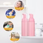 50 pcs 2oz/60ml Foam Pump Bottle Lash Shampoo Bottles Travel Foam Pump Bottle Empty Pink Plastic Refillable Mini Soap Dispenser for Hand Sanitizer Liquid (Pink) - Image 5
