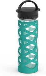 Lifefactory 16oz Bottle Classic Cap Helix Sleeve Aquatic Green - Image 3