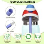 8pcs Color Replacement Straws for Owala FreeSip 24oz 32oz Bottle, Reusable Plastic Straws with Cleaning Cleaner Brush for Insulated Stainless Steel Water Bottle Tumbler Accessories - Image 6