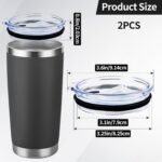 20oz Splash-Proof Silicone Travel Mug Lid - Slim Replacement Cover for Yeti Rambler Tumblers - Image 3