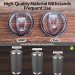 20oz Splash-Proof Silicone Travel Mug Lid - Slim Replacement Cover for Yeti Rambler Tumblers - Image 4