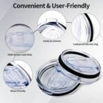 20oz Splash-Proof Silicone Travel Mug Lid - Slim Replacement Cover for Yeti Rambler Tumblers - Image 6