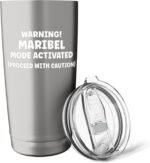 MARIBEL Personalized Women's Gift Custom MARIBEL Stainless Steel Insulated Tumbler - Image 4