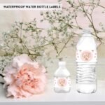 Andaz Press Blush Pink Gold Glitter Baby Shower Water Bottle Labels, 20-Pack - 'It's A Girl' Designs, Water Bottle Wraps - Image 4