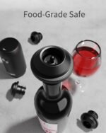 Electric Wine Saver & Preserver Pump with Vacuum Wine Bottle Stopper, Rechargeable, 4 Reusable Wine Bottle Stoppers, Wine Sealer, Keep Wine Fresh for Days - Image 5