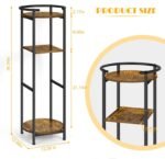 5 Gallon Water Dispenser Jug Stand 3-Tier Drink Beverage Dispenser Holder with Storage Shelf, 36.5'' Tall Water Stand for 1-5 Gallon Water Bottles/Crocks, Water Jug, Plants, Rustic Brown & Black - Image 3