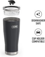 THERMOS ICON SERIES Stainless Steel Cold Tumbler with Slide Lock, 24 Ounce, Granite - Image 4