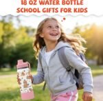 Capybara Gifts for Kids - 18oz Capybara Water Bottle with Straw Lid, Kids Stainless Steel Insulated Water Bottle, Leak Proof, BPA-Free, Animals Cup for School, Travel, Birthday Gift Cup for Teens - Image 7