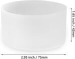 2Pack 3Inch/75mm Clear Silicone Tumbler Bumper, Water Bottle Bottom Protector for 20oz-40oz - Image 4
