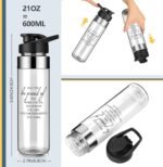 Dandat 6 Pcs 21oz Team Water Bottle Bulk Employee Appreciation Gifts Bulk Water Bottle May You Be Proud Sign Gift for Coach Athlete Team Portable Sports Supplies(White) - Image 3