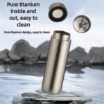 500ml Food Grade Pure Titanium Insulated Water Bottle - 24H Cold & 12H Hot Coffee Mug, Leak Proof, Free Custom Engraving (Name/Logo) (gray) - Image 5