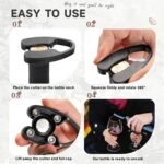 Wine Foil Cutter Magnetic Wine Bottle Foil Cutter Tool,Stainless Steel Blade Easily Removes Aluminum Foil Wine Bottle Opener,Black 2Pcs - Image 5