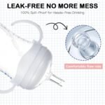 Sippy Cup Conversion Kit for Philips Avent Natural Baby Bottles, Soft Straw top and Weighted Sippy Cup Transition Kit with Handles for Kids, Pack of 3 - Image 4