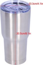 Vacuum Cup Insulation Mug Water Bottle Travel Mug Sports Supplies 2-Layer 30oz Vacuum Cup with Lid Reusable Stainless Steel Insulation Mug Bottle for Travel - Image 4