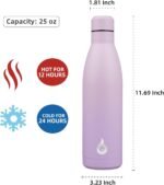 BJPKPK 25oz Insulated Stainless Steel Water Bottles Reusable Metal Travel Sports Water Bottle Keep Cold and Hot,Dreamy Purple - Image 3