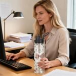 Sublimation Sports Water Bottle Blanks Bulk, 22 oz Sublimation Tumblers, Stainless Steel Double Wall Insulated Sublimation Cups with Portable Handle, Individually Boxed (8 Pack) - Image 4