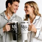 Qtencas Mr and Mrs Gifts, Wedding Gifts for Couples 2026, Mr & Mrs Insulated Tumblers Set, Anniversary Engagement Wedding Gift for Newlyweds Couples Bride and Groom (Black & White) - Image 3