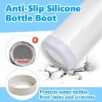 Insulated Water Bottle with Lid & Boot & Stickers, 24 oz Stainless Steel Sweat Free Bottle Keep Cold 24H, BPA-Free Sports Wide Mouth Water Bottle, Off-White - Image 4