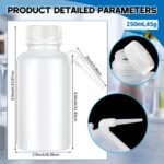 Honeydak 2 Pcs 250ml Wash Bottle Plastic Lab Water Dispenser - Polyethylene - Translucent, Unbreakable -Screw Cap with Down Spout for Dispensing Liquid Labs - Image 3