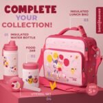 Bentoheaven Kids Water Bottle Stainless Steel for Boys & Girls, 2 Lids (Chug & Straw), Handle & Silicone Boot, Reusable Metal Leak-proof Insulated Tumbler, School & Sports 17oz (Pink) - Image 7