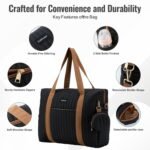 Diaper Bag Tote for Moms, Baby Hospital Bag with Insulated Bottle Pockets, Changing Pad & Stroller Straps - Image 5