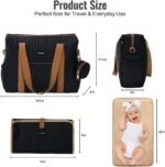 Diaper Bag Tote for Moms, Baby Hospital Bag with Insulated Bottle Pockets, Changing Pad & Stroller Straps - Image 10