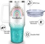 30oz Teacher Tumbler with Handle, Teacher's Day Water Bottle Cup, Birthday,Christmas,Graduation Gifts for Teachers - Image 3