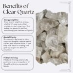 SAOI Crystal Water Bottle - Clear Quartz - Natural Wellness Healing - Glass/Stainless Steel - Image 4