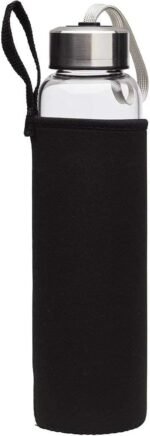 SAOI Crystal Water Bottle - Clear Quartz - Natural Wellness Healing - Glass/Stainless Steel - Image 5