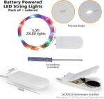 6 Pack Fairy Lights Battery Operated String Lights - 7ft 20 LED Waterproof Silver Wire Firefly Lights for DIY Wedding Décor Table Centerpieces Craft Mason Jars Party Decor(Mixed-Colour) - Image 4